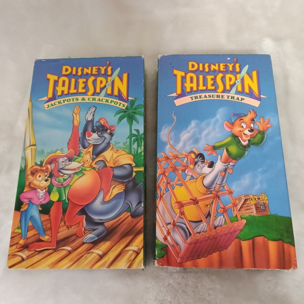 Disney TaleSpin VHS Lot Jackpots & Crackpots Vol 3 Treasure Trap Vol 5 1990s